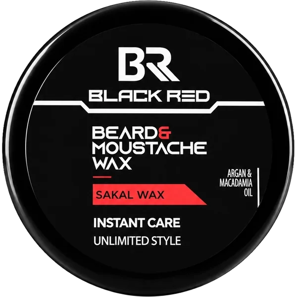 Beard & Mustache Wax — Black Red