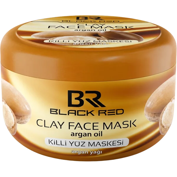 Clay Face Mask Argan Oil — Black Red