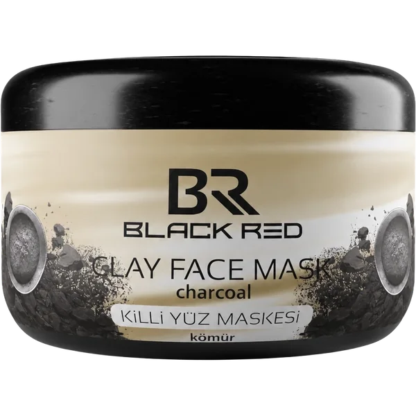 Clay Face Mask Charcoal — Black Red