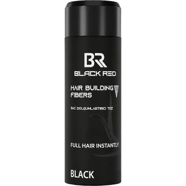Hair Building Fibers Black — Black Red