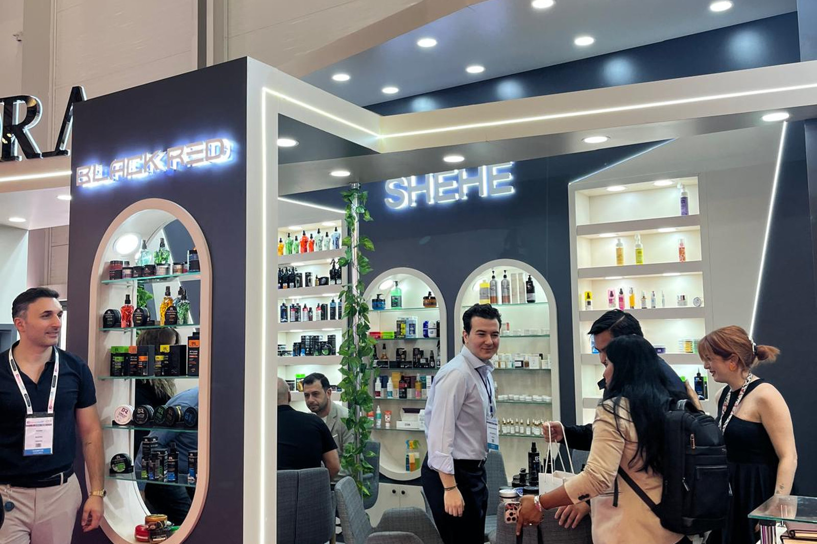 International buyers visiting the Dora Kozmetik stand at Beauty Istanbul Exhibition